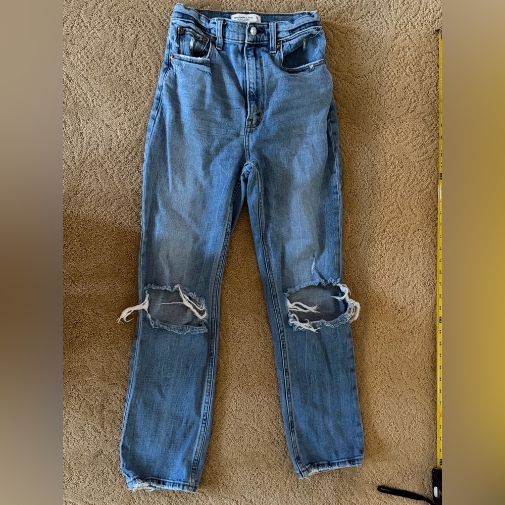 Abercrombie & Fitch The Ankle Straight Ultra High Rise - 0R/25R